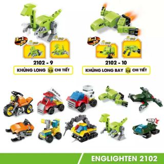 Combo 10 bộ lắp ráp mini - mô hình các loại xe