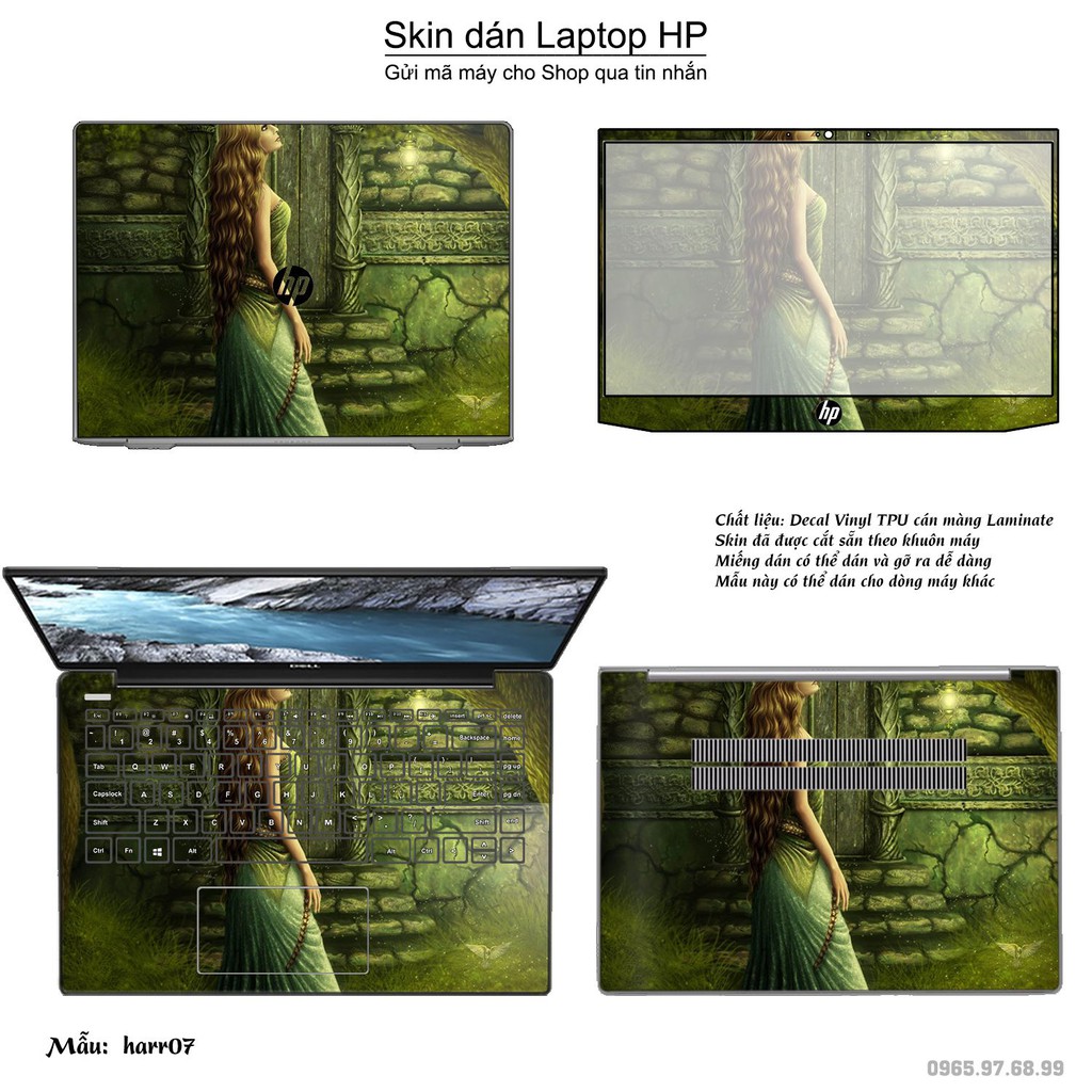 Skin dán Laptop HP in hình Harry Potter (inbox mã máy cho Shop)