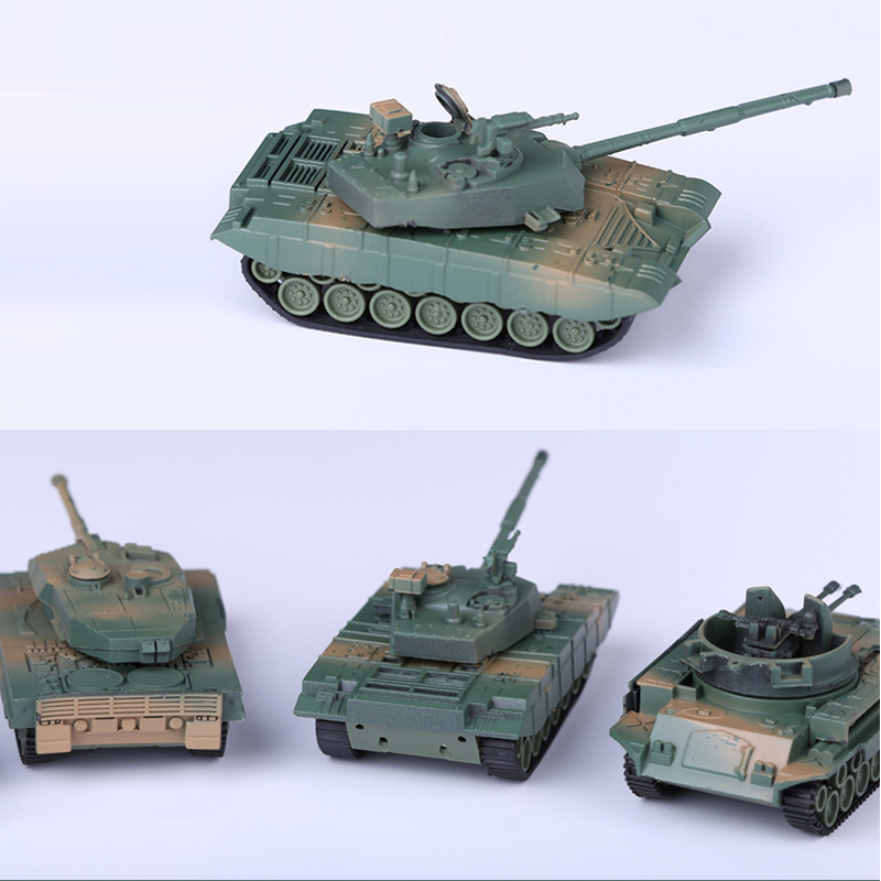 Bộ 8 mô hình xe tăng đồ chơi lắp ráp bằng nhựa 1/72 M1A2 M42 T72-M1 WW2 4D