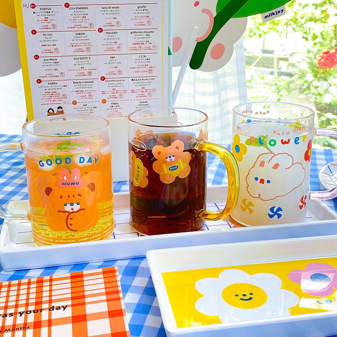 <Giảm giá lớn>W&G 111 Bình Nước Thủy Tinh Có Tay Cầm Hình Gấu Dễ Thương-300ML | BigBuy360 - bigbuy360.vn