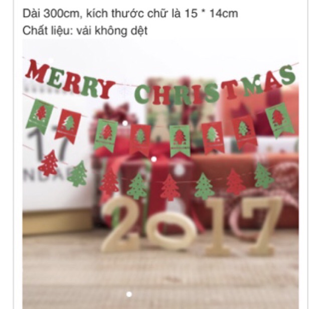 Dây treo giáng sinh noen trang trí giáng sinh Hot 2019