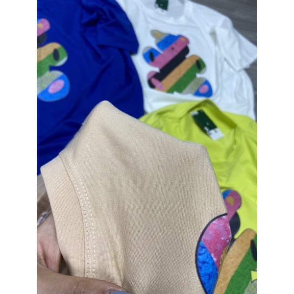 Áo phông cotton gấu dáng thụng tay lỡ form to rộng Áo thun nữ