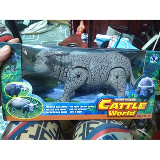 Đồ chơi mô hình con trâu pin