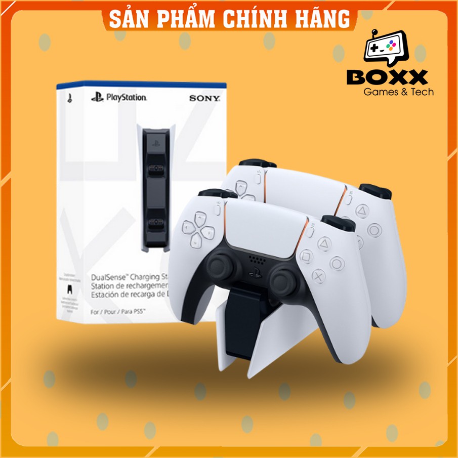 Đế sạc tay cầm PS5 DualSense - PlayStation 5, Dock sạc nhanh cho tay cầm PS5 chính hãng Sony