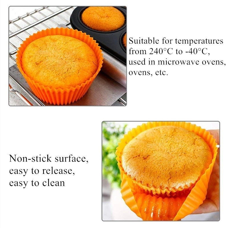 1 Khuôn Silicone Tròn Làm Bánh Tạo Hình Trái Tim DIY