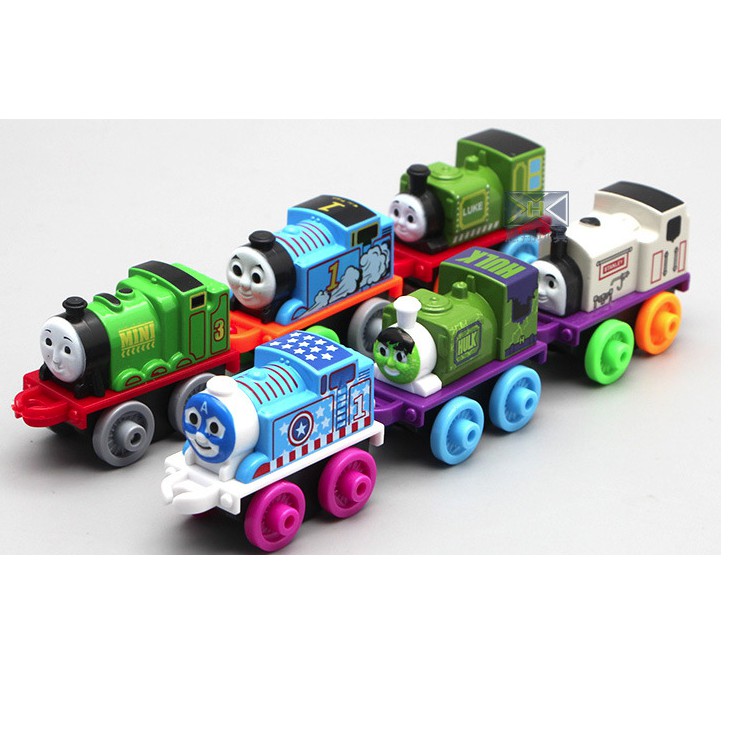 Tàu hỏa Thomas mini bộ 6 chiếc bằng sắt đồ chơi trẻ em