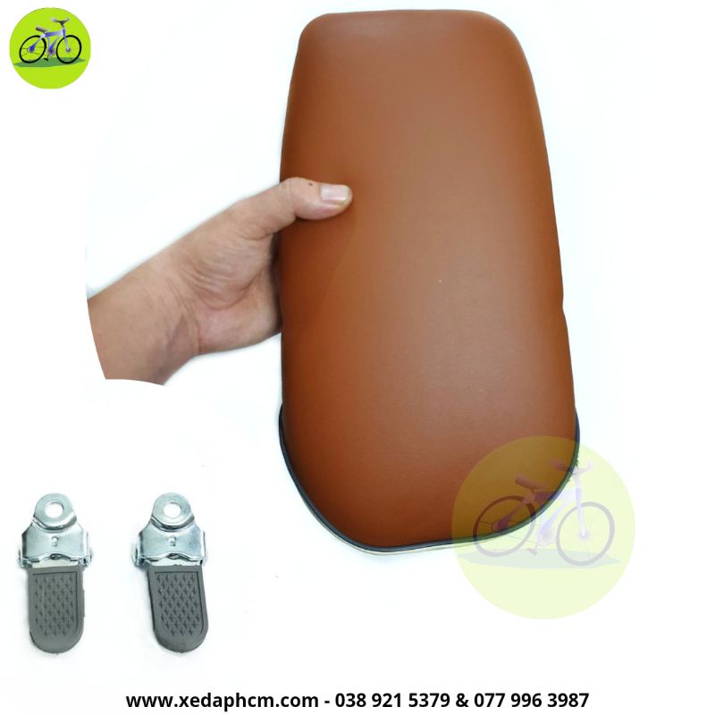 Gác chân xe đạp và nệm yên sau xe đạp bộ 2 sản phẩm