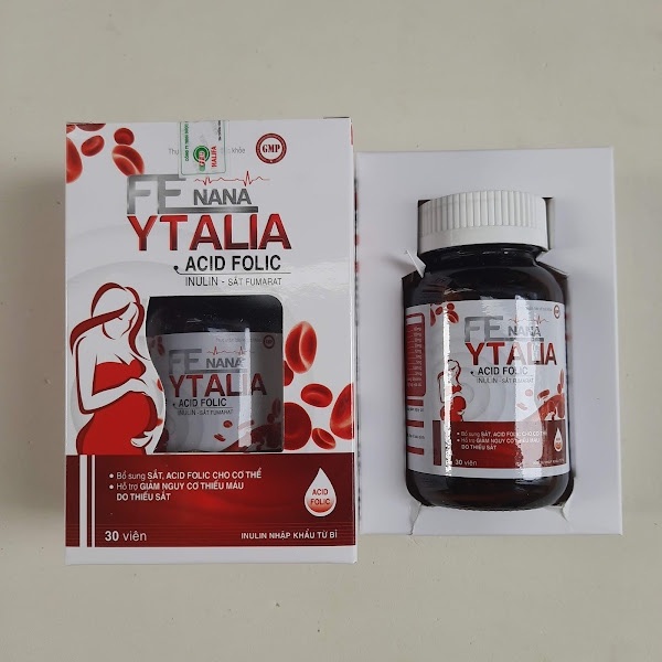 Viên uống bổ máu Fe Nana YTALIA - Bổ sung sắt và acid folic cho bà bầu