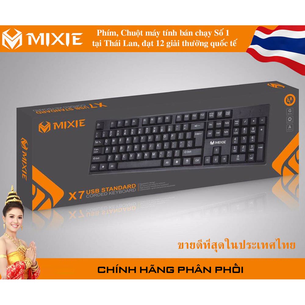 Bàn phím máy tính Mixie X7 model 2021, bán chạy số 1 tại Thái Lan, phân phối chính hãng