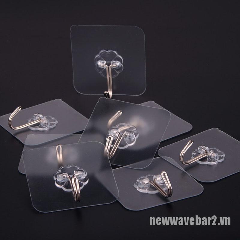 Set 10 móc dán tường trong suốt tiện lợi