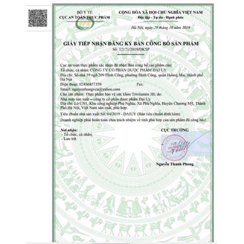 Trivitamin 3B hộp 100 viên nang mềm - Bổ sung vitamin B1- B6 - B12
