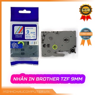 Băng nhãn dùng cho Brother TZ khổ 9mm (White/Yellow/Blue/Green) Tiêu chuẩn