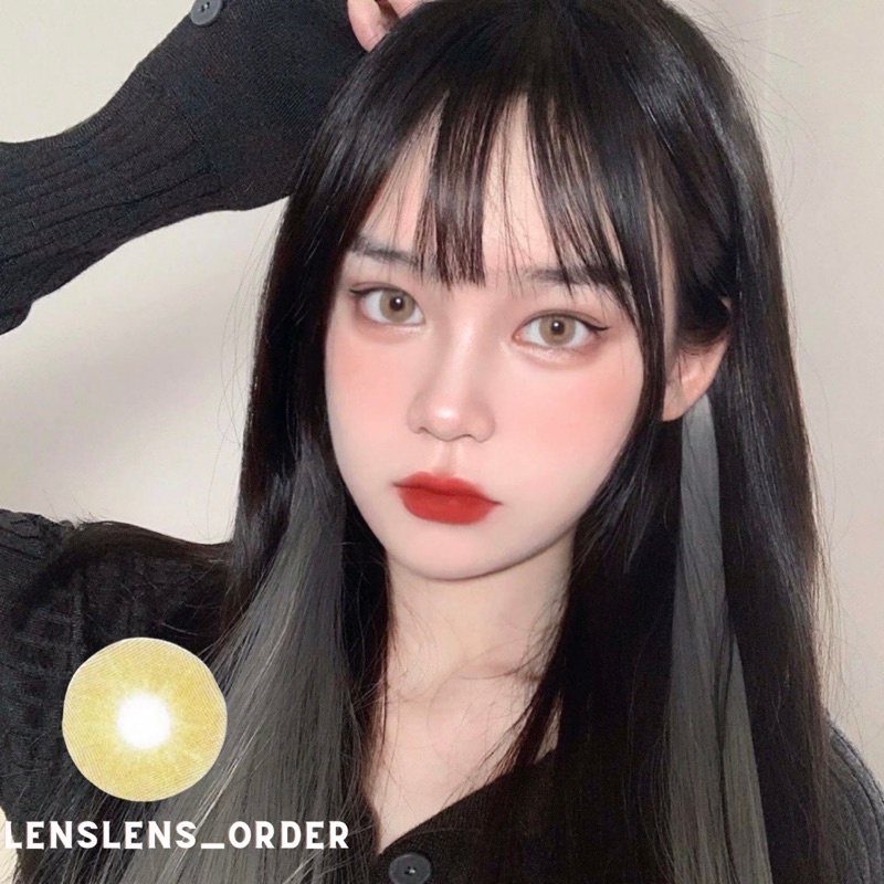 Kính Áp Tròng Lens Mắt Nâu Tây Sáng Đủ Độ Cận 0-9 Độ [Vui Lòng Đặt 2 Chiếc]