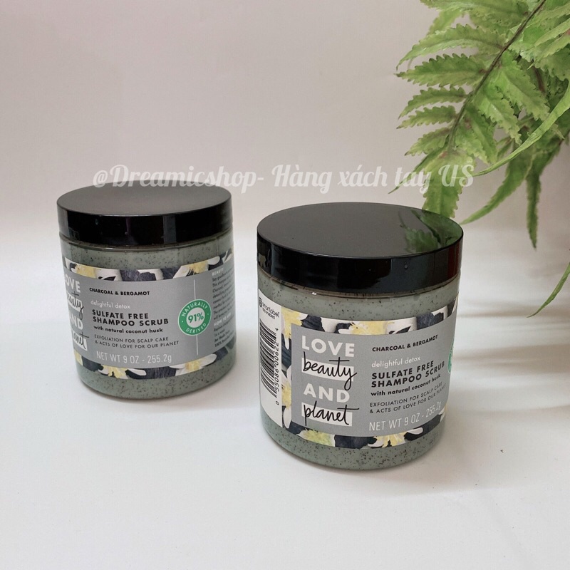 Tẩy tế bào chết da đầu Love Beauty and Planet - 255,2g làm sạch da đầu, tóc tơi phồng