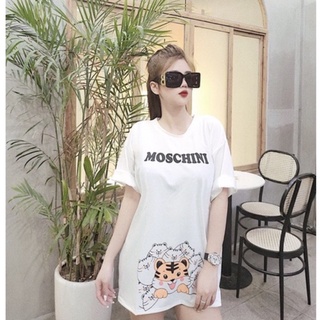 Áo phông hổ MOSCHINI dáng thụng dấu quần