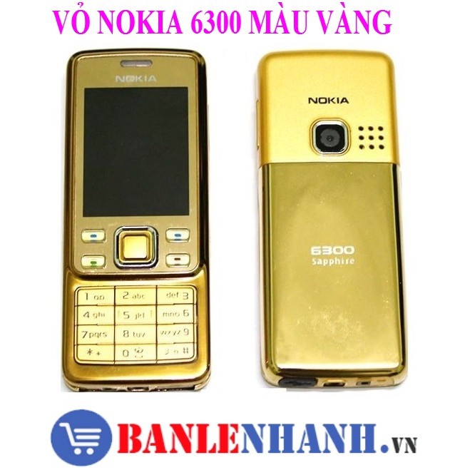 VỎ NOKIA 6300 MÀU VÀNG	[VỎ ZIN, XỊN]