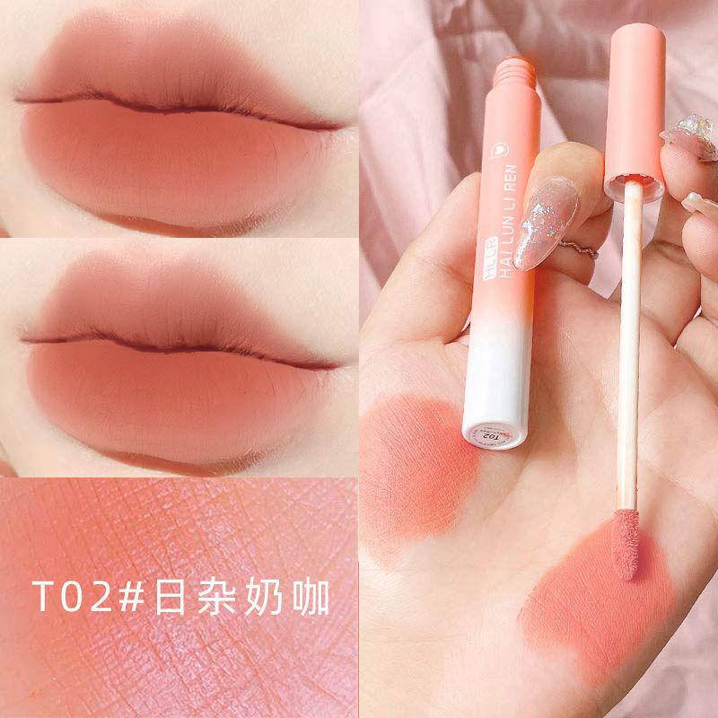 Mờ / matte Son Môi Dạng Lỏng Chống Thấm Nước Không Phai Màu Không Dính Ly Cốc