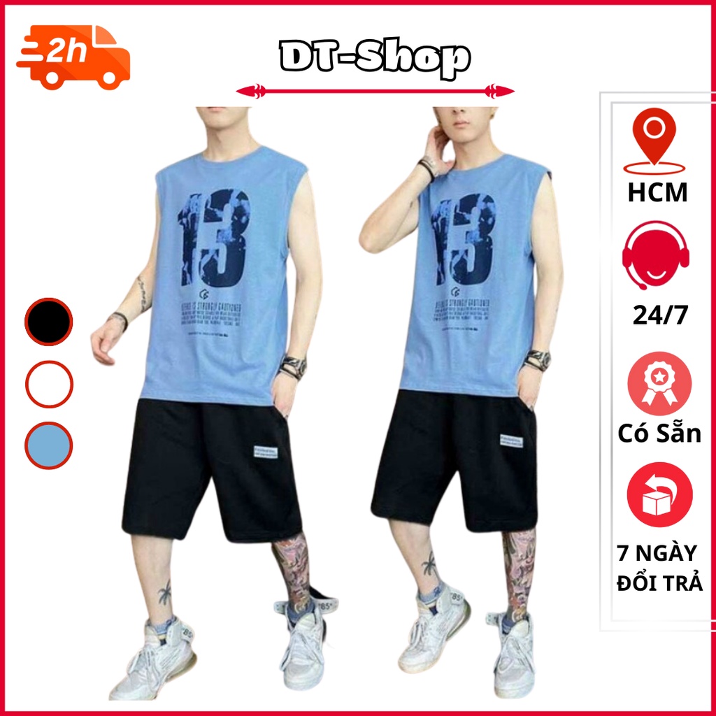 Bộ Quần Áo Thể Thao Unisex 3 Lỗ In Chữ Sô 13 Phong Cách Trẻ Trung Năng Động