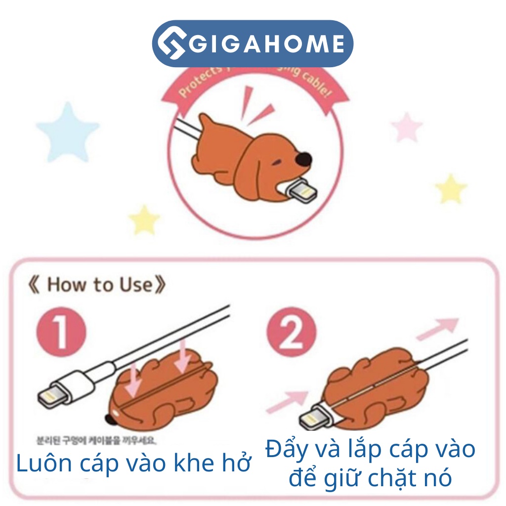 Nút bảo Vệ Đầu Cáp Sạc GIGAHOME Hình Thú Đáng Yêu 5948