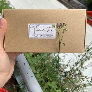 {SẴN} 80 Tem Dán "ThankYou" Ép Kim Siêu Đẹp - Chũ Nhật KT:  5 x 2,7 cm