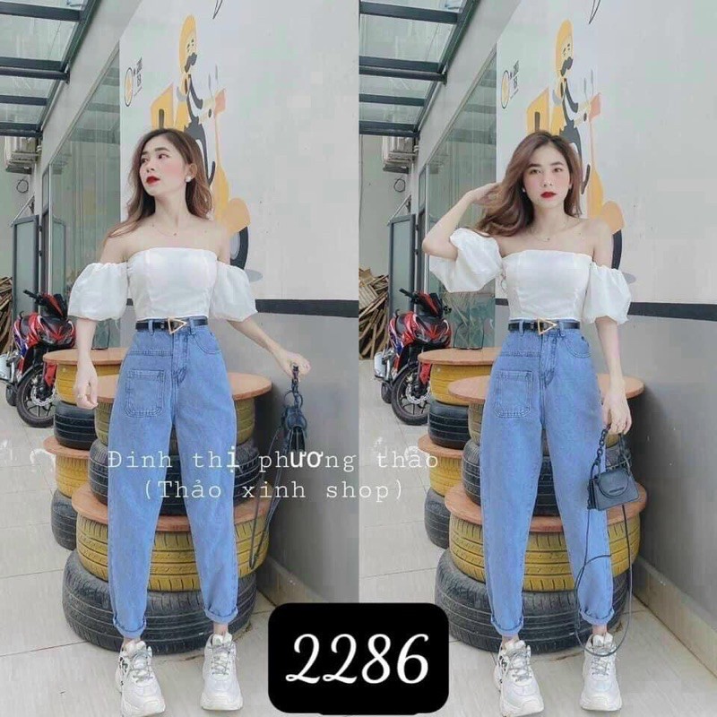 Quần jeans nữ dáng baggy chất liệu vải bò ( Quần đặt live ) | BigBuy360 - bigbuy360.vn