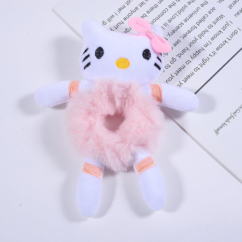 Dây cột tóc dây buộc tóc thú bông lông độc đáo- Kitty- thỏ- gấu