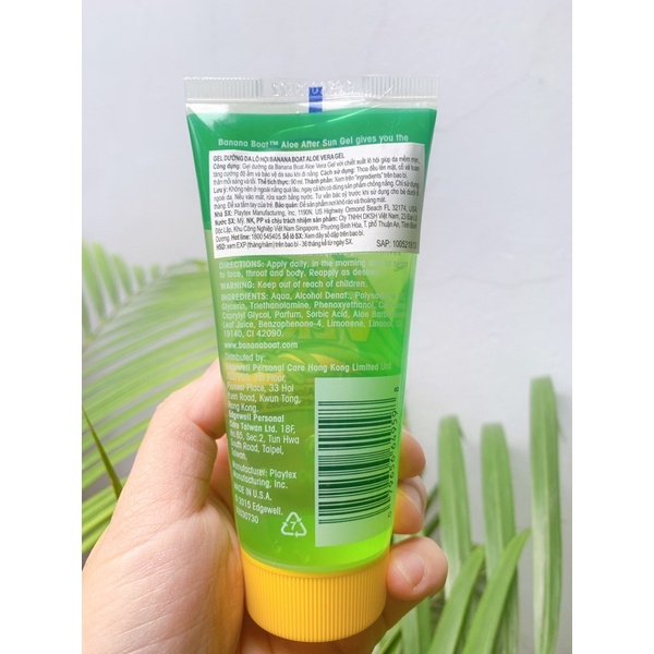 Gel dưỡng da lô hội banana boat aloe vera 90ml(date 09/2022)