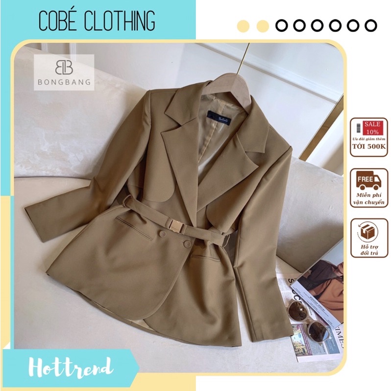 👗Áo Vest nâu kèm đai 👗( phải inbox trước khi đặt ) _COBÉ_