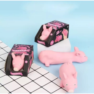 Đồ chơi xả Stress lợn Squizy hồng dẻo kéo dài, co giãn đàn hồi giảm căng thẳng Viễn Dương Computer