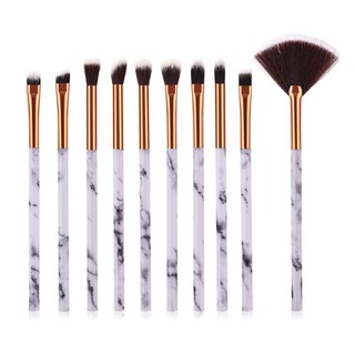 10pcs Professional Marble Makeup Brushes Eyeshadow Foundation Brush