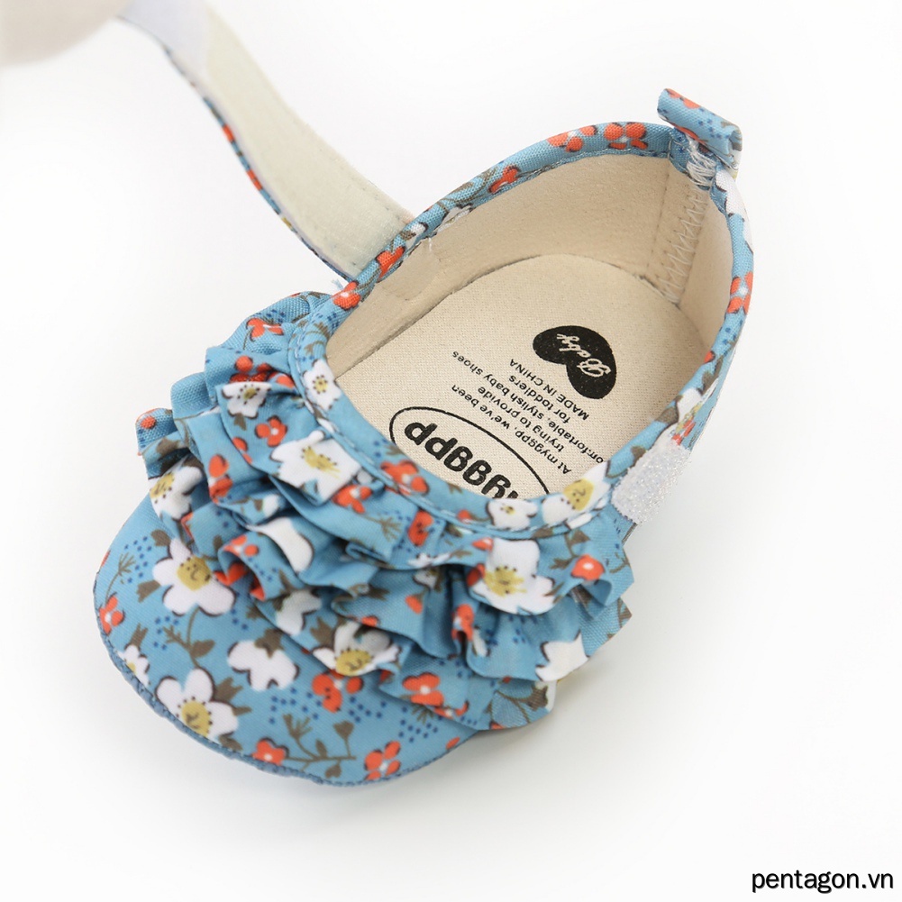 Giày Búp Bê Công Chúa Đế Mềm Chống Trượt Có Băng Đô Cài Tóc Dành Cho Bé Gái 0-18 Tháng Tuổi