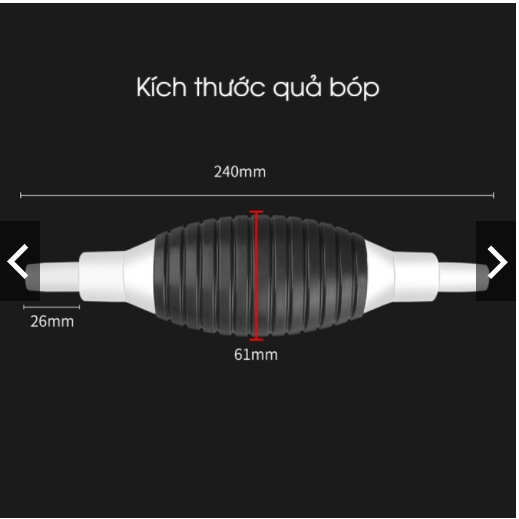 Ống hút nước bóp tay ống PVC mềm dài 1 mét, dụng cụ bơm hút chất lỏng xăng dầu chất lỏng bóp tay thông minh tiện dụng