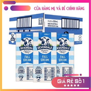 Thùng 24 hộp Sữa tươi nguyên kem Devondale Full Cream Úc