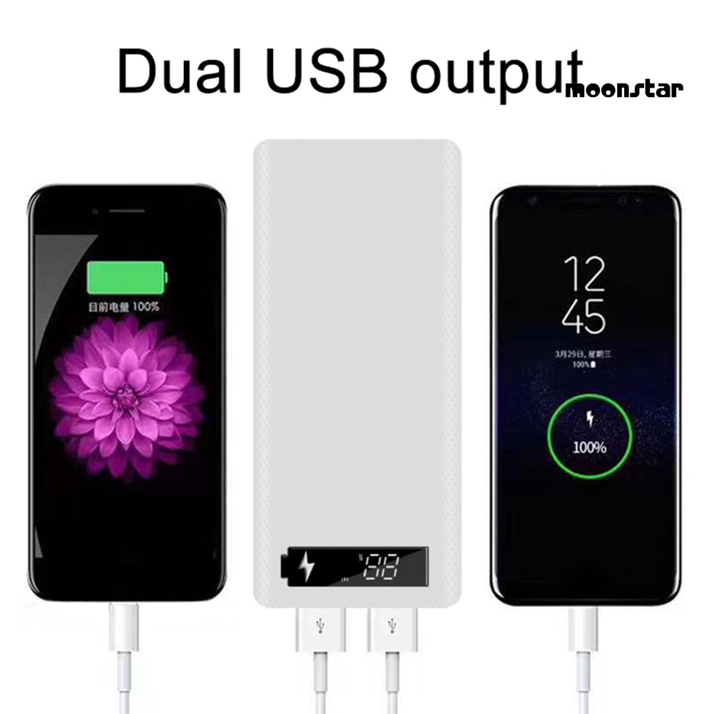 Hộp Pin Sạc Dự Phòng Micro Usb Loại C 18650 Có Màn Hình Lcd Ốp