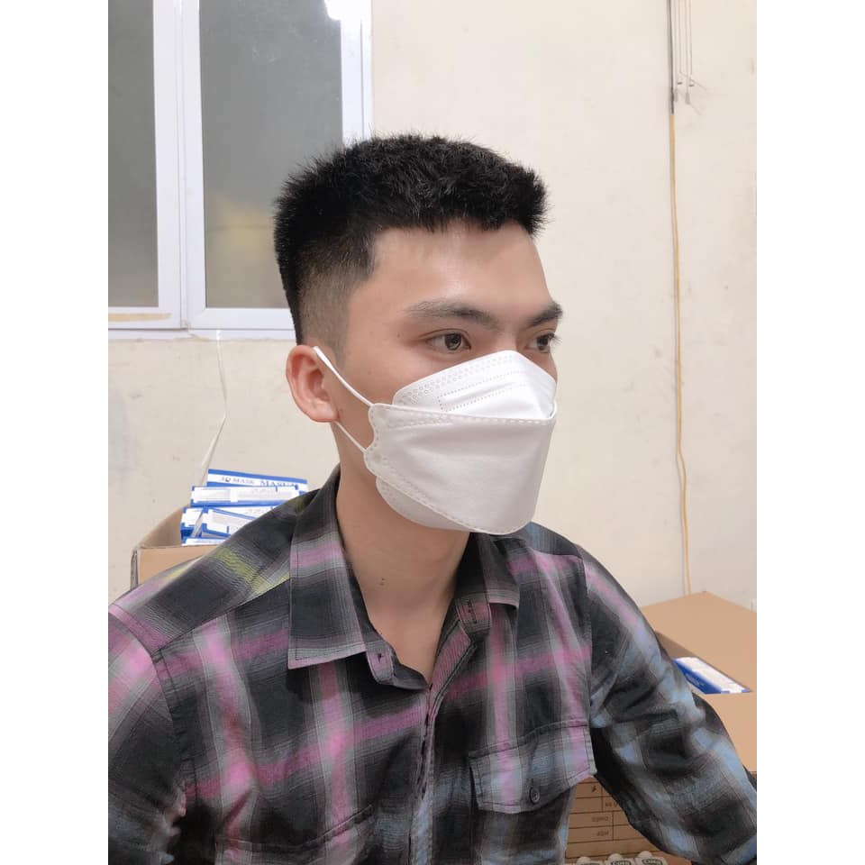 Khẩu trang KF94 mask Hàn Quốc,1 gói 5 chiếc xanh xám trắng đen ,form 3D 4 lớp kháng khuẩn