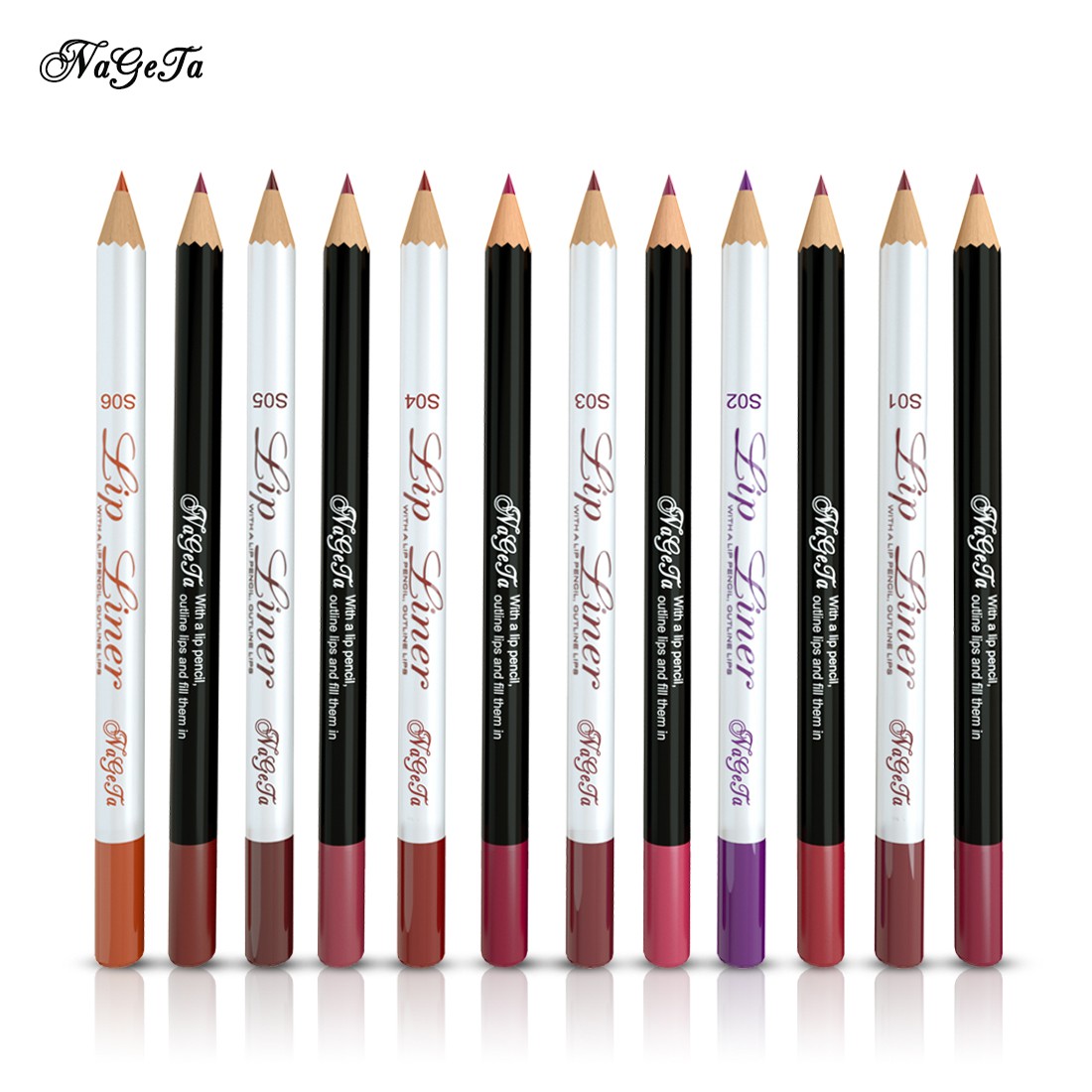 TUSHIKA Chì Kẻ Viền Môi 12 Màu Sắc Chống Thấm Nước Lâu Trôi | BigBuy360 - bigbuy360.vn