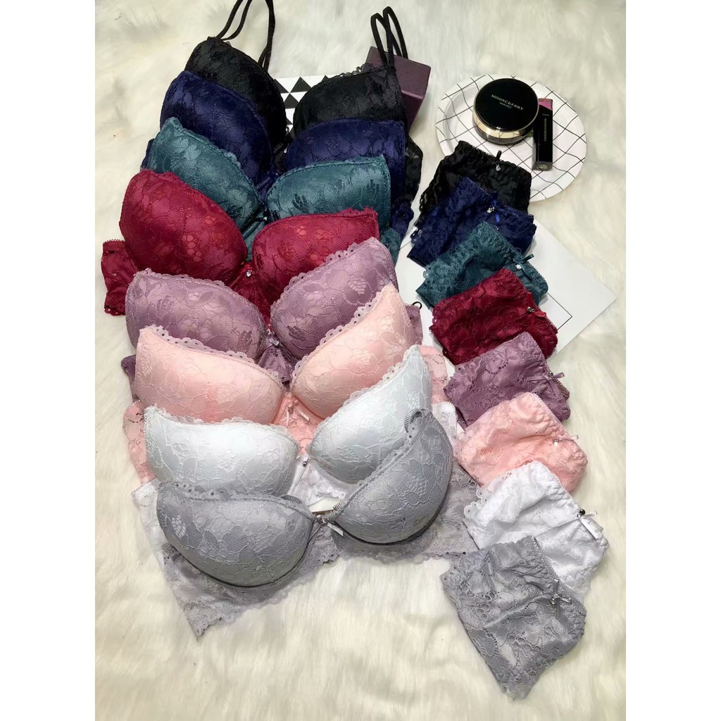 Bộ đồ lót ren áo có gọng đệm dày ôm sát ngực, tạo khe ngực quyến rũ,  sang trọng, đẳng cấp LYEB002 | BigBuy360 - bigbuy360.vn