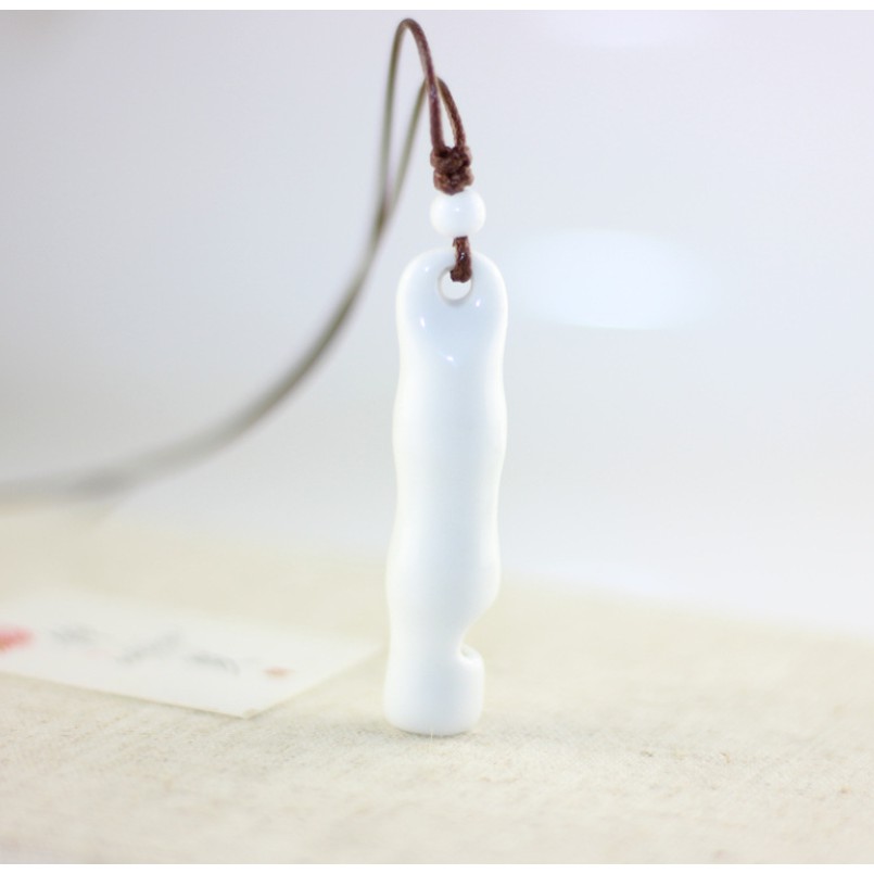 Dây chuyền gốm tiêu xanh, trắng