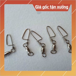 Khóa link inox câu cá combo 5 móc khóa siêu tải cá