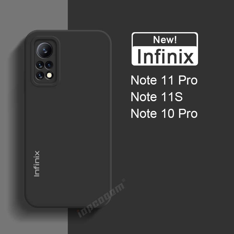 Solid Color Soft Camera Case Infinix Note 11 Pro 11S 10 Casing Original Liquid Silicone Cover