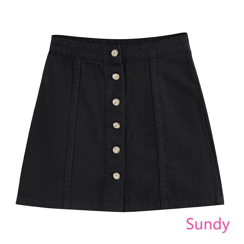 Chân Váy Chữ A Đính Nút Thời Trang Hè Xinh Xắn Cho Nữ