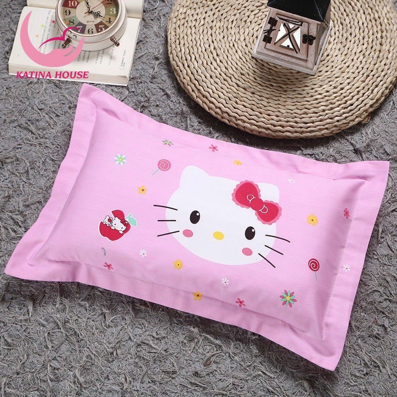 Gối trẻ em cotton 100% size 30x50 cm, gối cho bé đi học mẫu giáo mầm non Giá rẻ