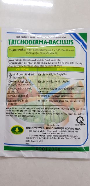 NẤM ĐỐI KHÁNG TRICHODERMA-BACILLUS ( GÓI 100g)