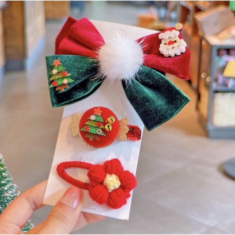 Kẹp tóc Noel xinh xắn cho bé yêu