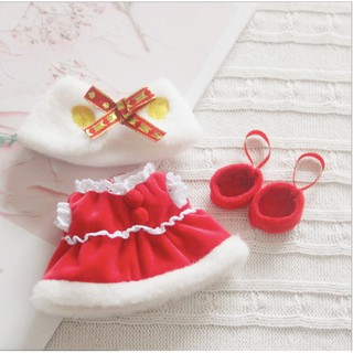 Set 3 món đầm đỏ cho doll 20-22cm