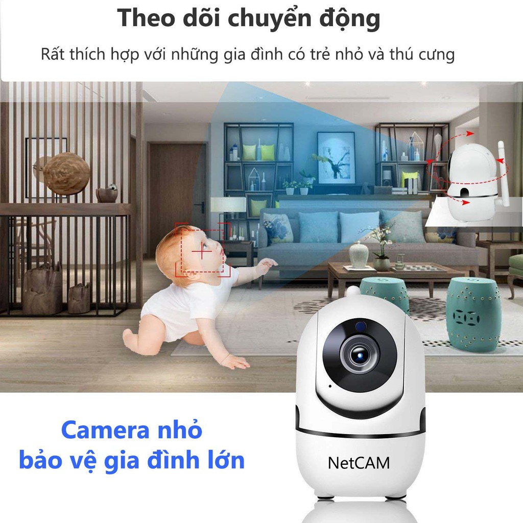 Camera IP wifi giám sát và báo động NetCAM NR02 1080P