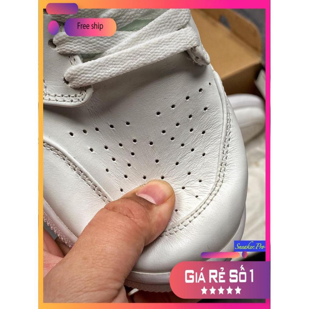 (FULL BOX + QUÀ TẶNG) Giày thể thao AIR Jordan 1 Mid Triple White cổ cao siêu đẹp dành cho nam và nữ | BigBuy360 - bigbuy360.vn