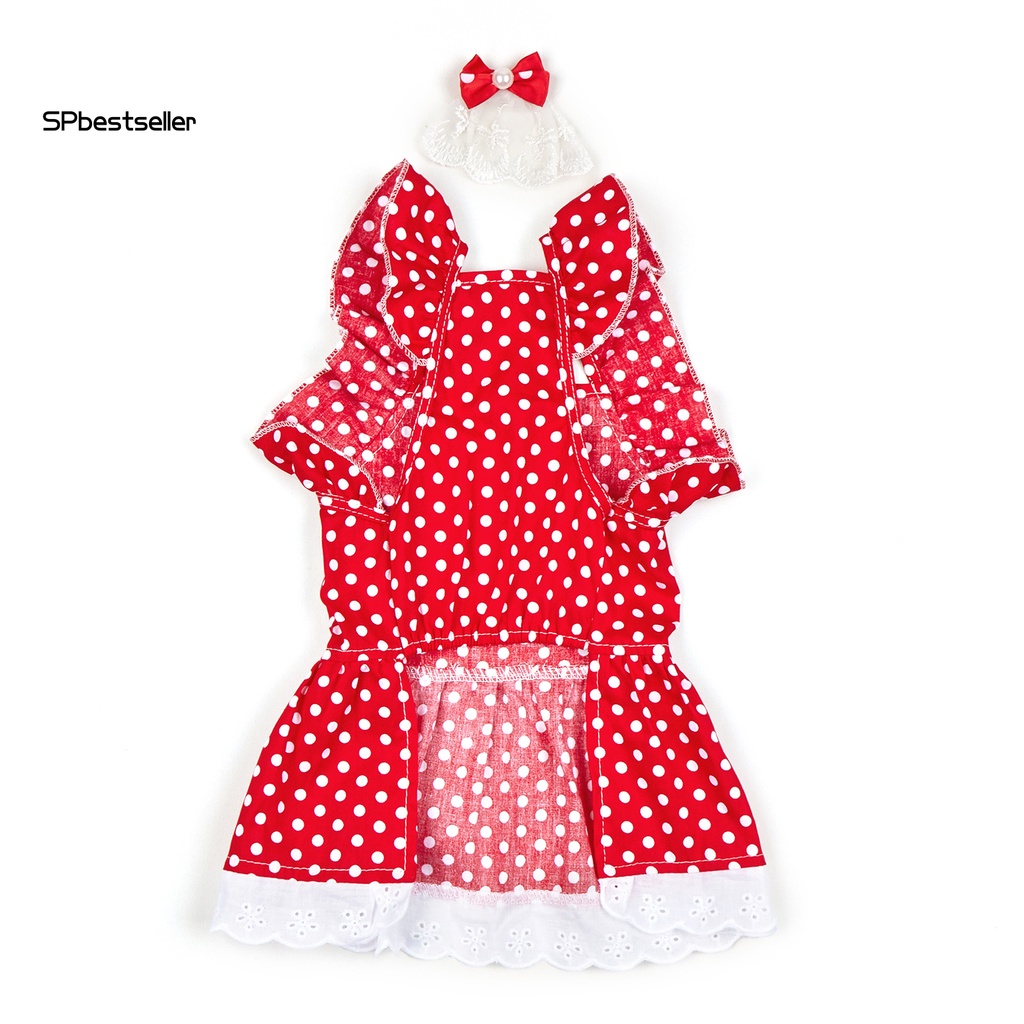 Đầm Họa Tiết Chấm Bi Xinh Xắn Cho Thú Cưng