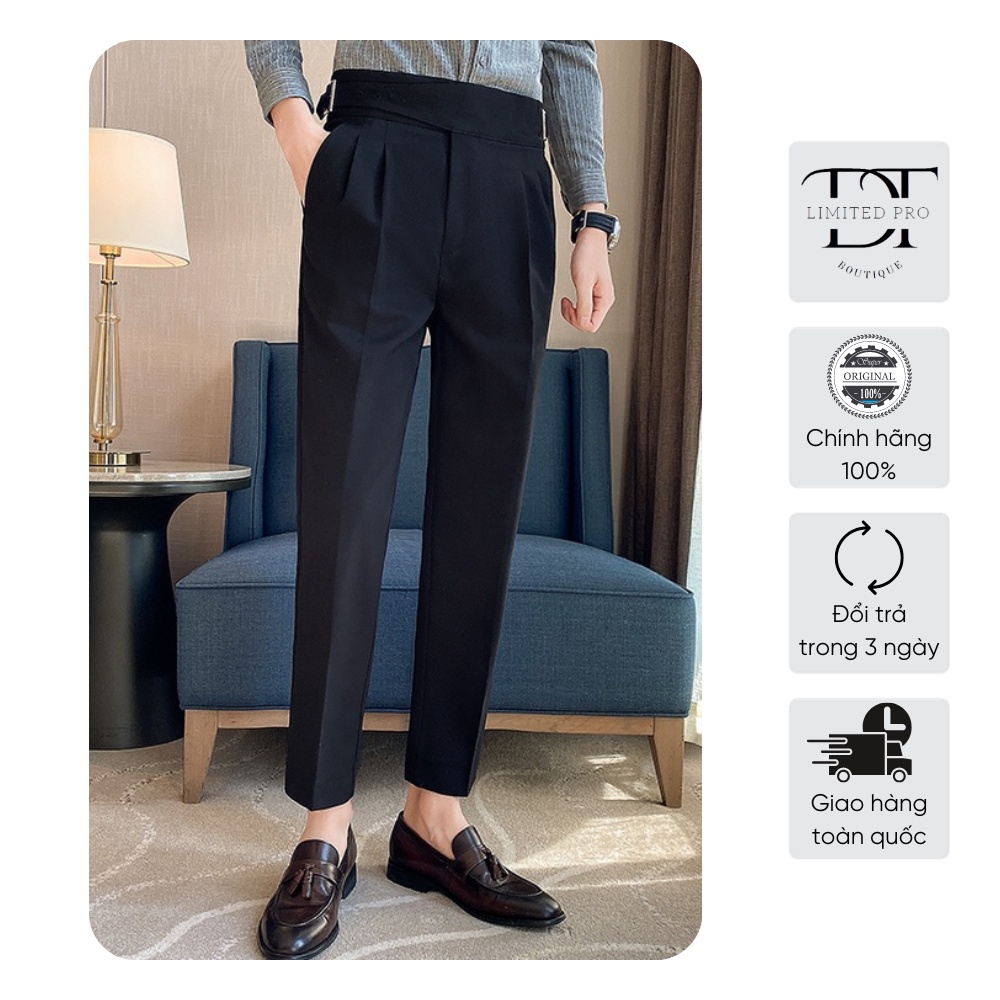 Quần Âu Nam Mix Đai thắt Cạp, Quần Tây Nam Đai Lệch Mẫu Mới, Cao Cấp không nhăn không xù , Phong Cách Hàn Quốc