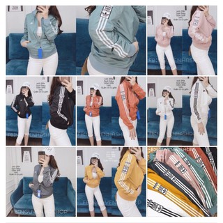 Áo khoác dù 2 lớp 3 sọc tay nữ cực hot 2018